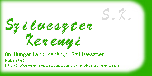 szilveszter kerenyi business card